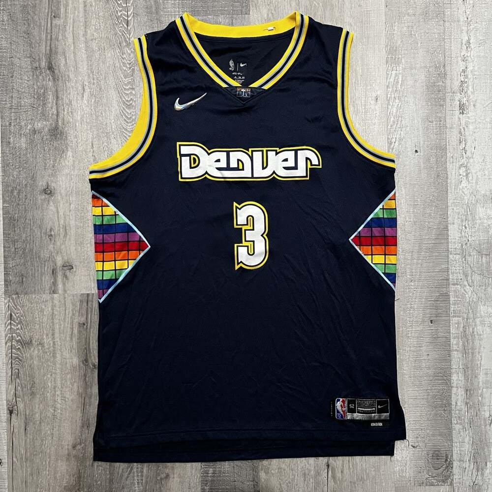 Denver Nuggets City Edition Jersey Bones Hyland #3 NBA Basketball Sz XL Fits L